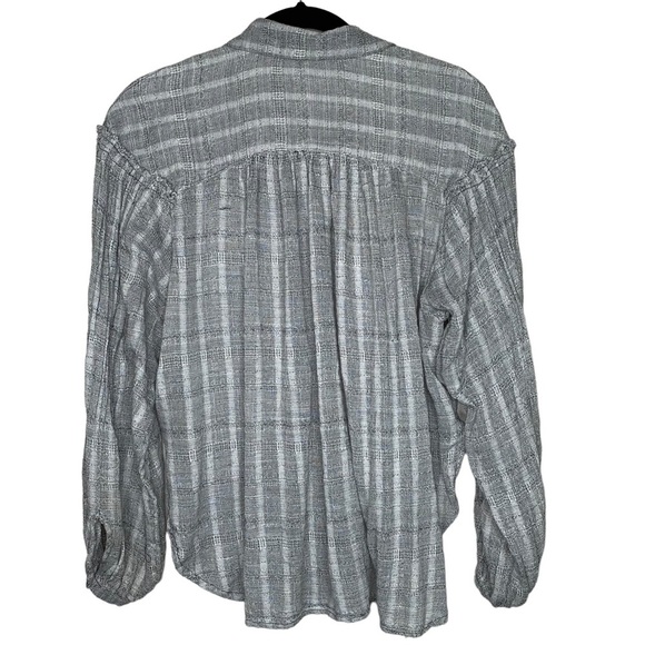 Free People Light Gray Button-Up Blouse - Picture 5 of 13